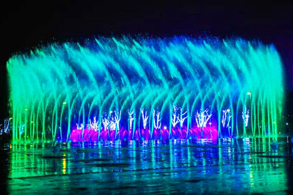 Design A Large Musical Fountain In The Landscape